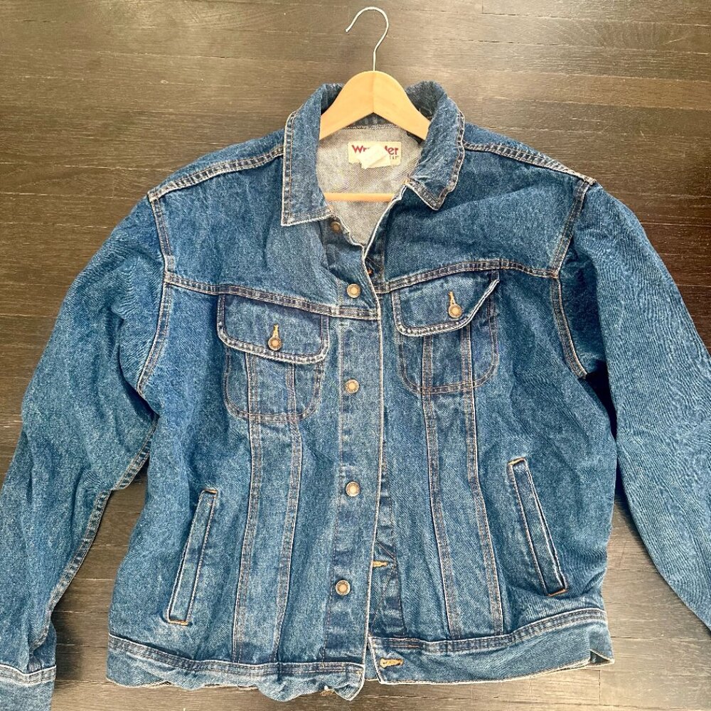 Vintage Wrangler Rugged Wear Denim Jean Jacket